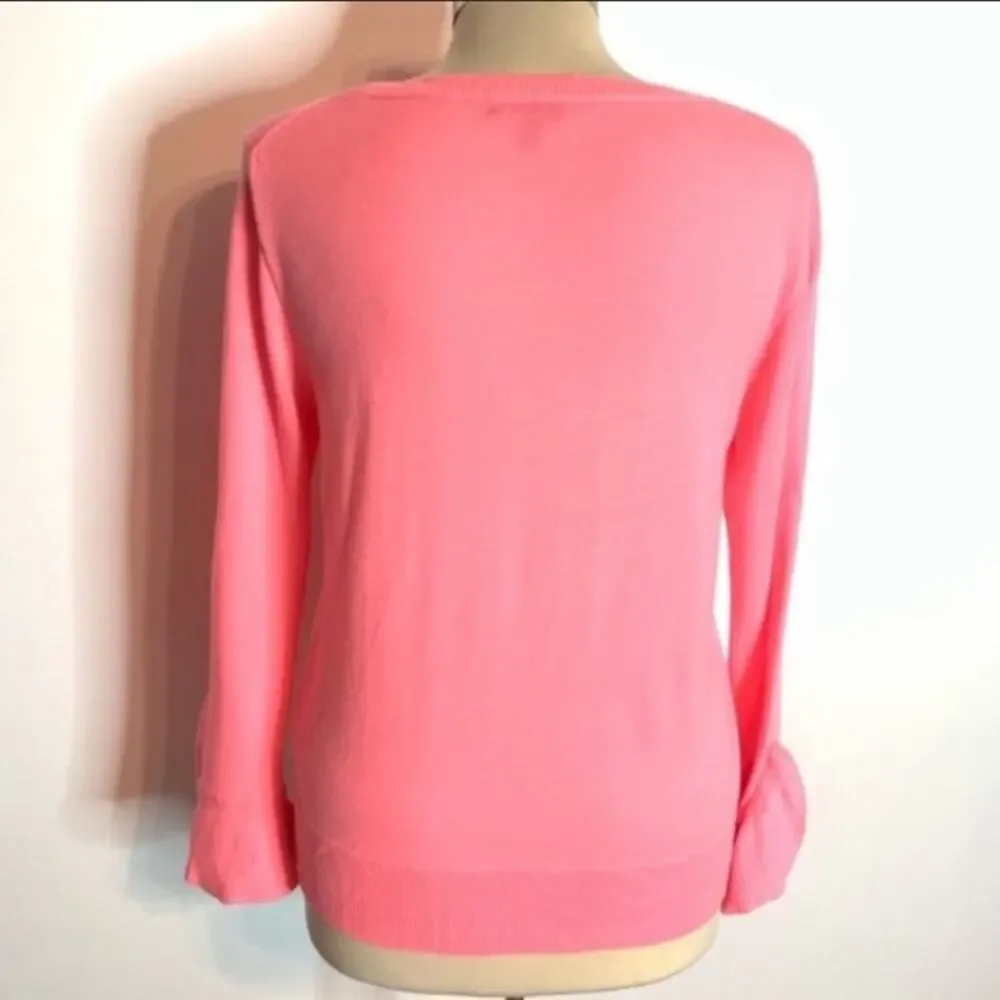 J. Crew merino wool with ruffle sleeve sweater
